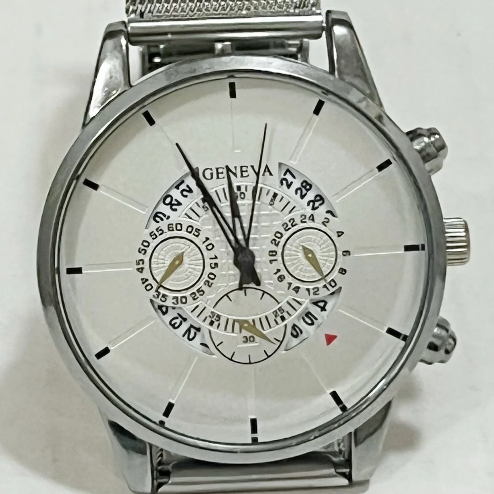 Gorgeous Multi Functional Geneva Watch Mesh Band